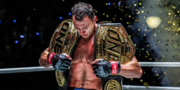 Roman Kryklia was crowned as inaugural ONE Heavyweight Muay Thai world champion at ONE Fight Night 17