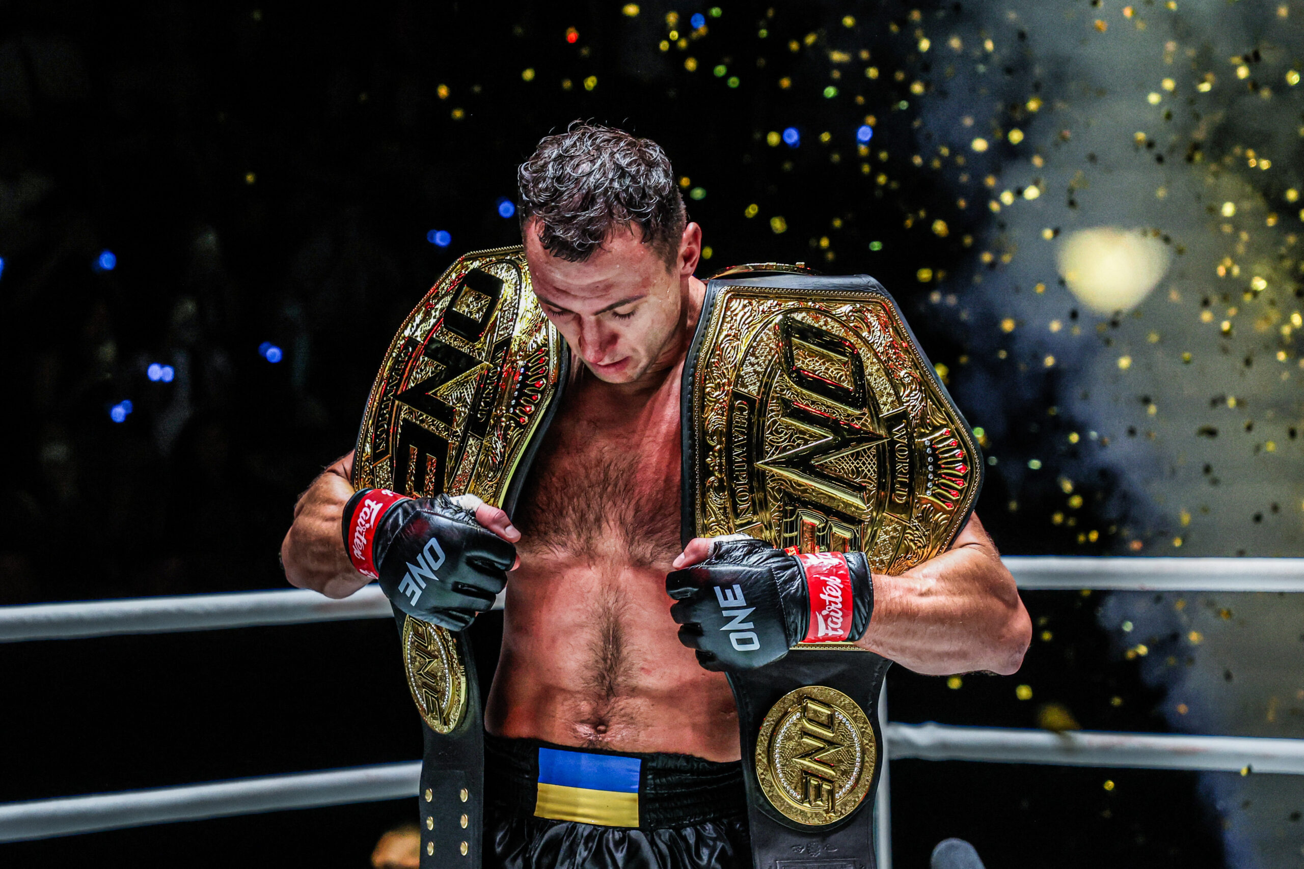 Roman Kryklia was crowned as inaugural ONE Heavyweight Muay Thai world champion at ONE Fight Night 17